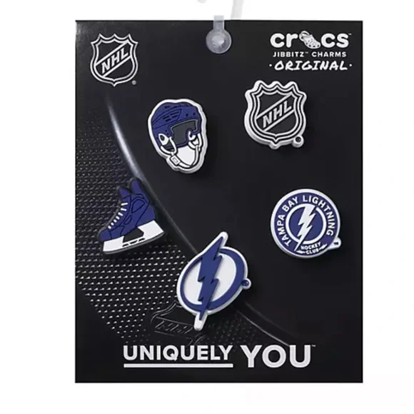New in package unisex NHL Tampa bay lightning 5 pack jibbitz - Picture 2 of 3